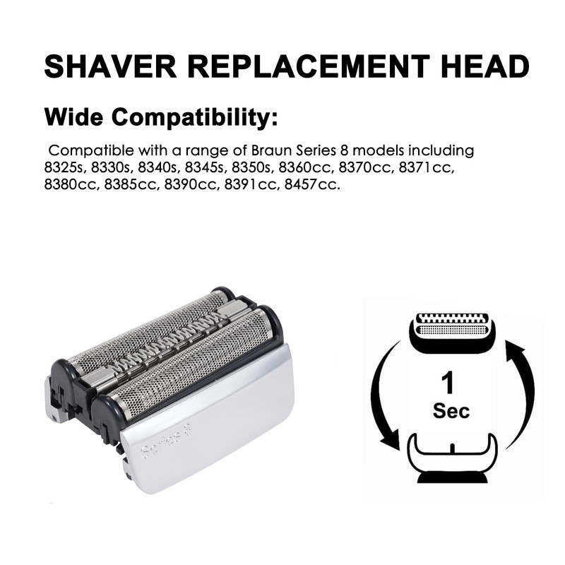 83M Electric Shaver Replacement Head Compatible with Braun Series 8