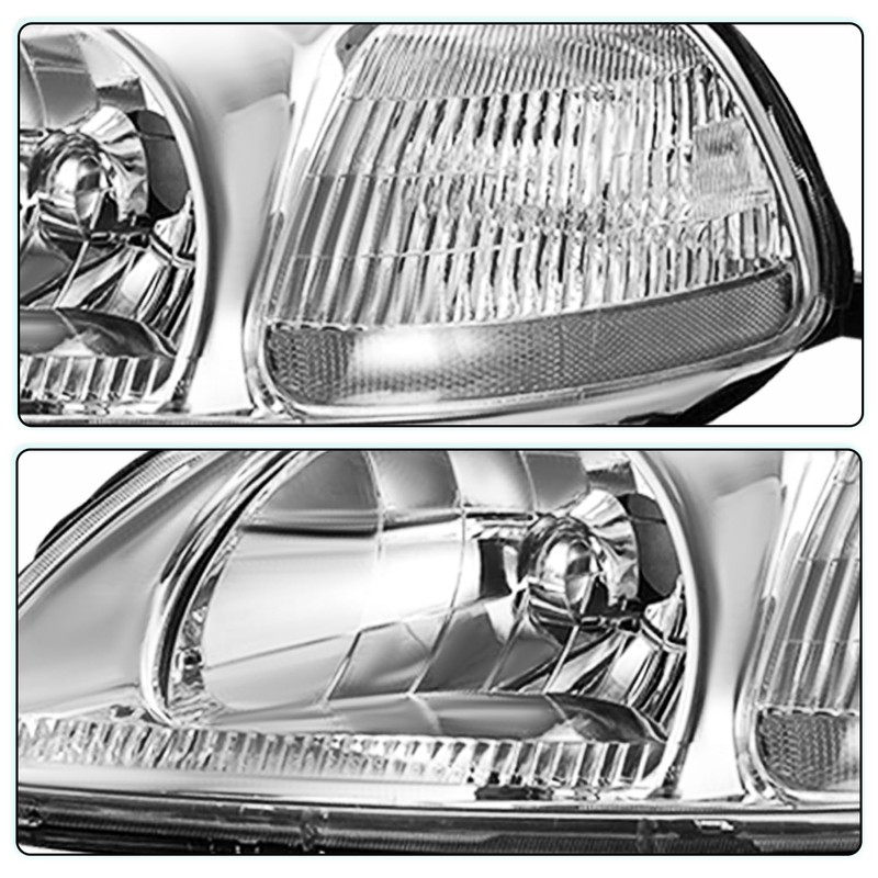 TUSDAR Headlight Assembly Set Compatible with 1996 1997 1998 Honda