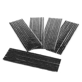 50pcs Tire Repair Strings, Tubeless Tyre Tire Puncture Repair Seal Rubber Strips for Car Motorcycle Tire Repair Plugs (Black 200*3.5mm)