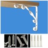 KKlewu Set of 4 Iron Brackets Shelf Brackets Shelf L