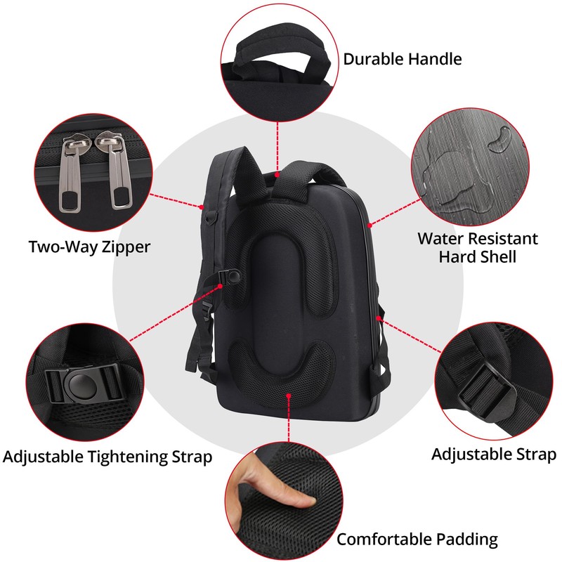 PONYRC Portable Hard Case for DJI FPV Combo, Waterproof Shockproof