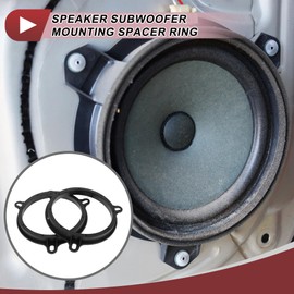 HEROFFIX 2 Pcs Audio Coaxial Speaker Speaker Spacer Ring Tweeter Speaker Spacer Adaptor for Nissan Murano 2003-2008 Front Rear Speaker Subwoofer Mounting Spacer Bracket Ring Black ABS