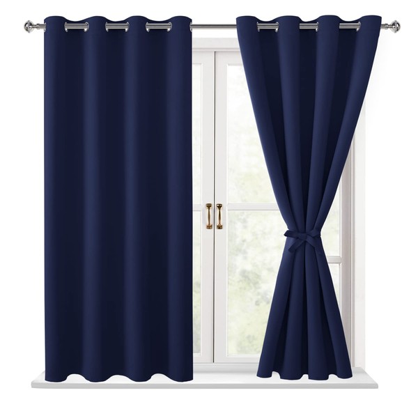 Hiasan Blackout Curtains for Bedroom, 52 x 54 Inches Long