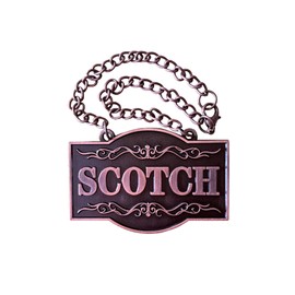 IcyPeak 1PSC Decanter Tag - Copper Colour - Scotch Decanter Tag with Adjustable Chain - Liquor Label - 2.36 x 1.57 inches