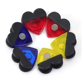Heart Shape Plastic Refrigerator Magnet Clips Sets，Magnet Paper Clips, Snacks Bag Clips，Multipurpose Clips - Set of 6