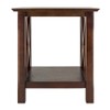 Pemberly Row Transitional Solid Wood End Table in Cappuccino