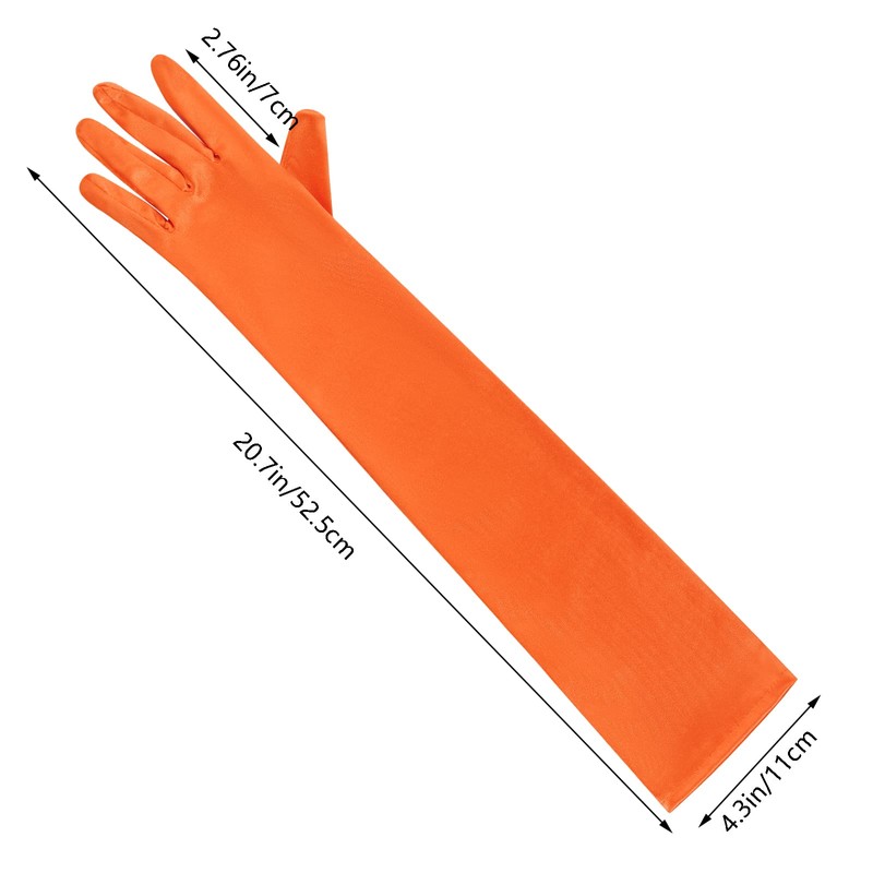 Wobe Long Opera Party 20s Satin Gloves Stretchy Adult Size