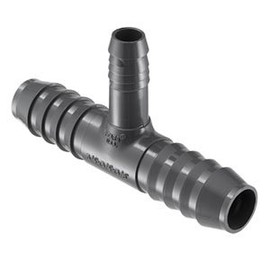 Spears 1401 PVC Barbed Reducing Tee (1, 3/4" x 3/4" x 3/8")