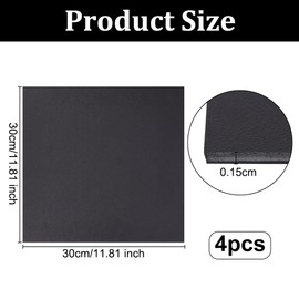 OLYCRAFT 4pcs ABS Plastic Sheet 30x30cm Black Rigid Moldable Panel 1.5mm Thick Big Black Plastic Sheet Thermoform Board Two-Sided Heat Moldable Panel for DIY Projects Decor Handcrafts