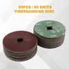 Dyna-Living 50Pcs 115mm Fibre Sanding Disc for Sanding & Grinding