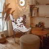 cuero Handmade Leather Butterfly Chair Living Room - Side Hand