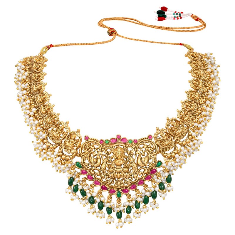 Aheli Lariya Pearl Kundan - Juego de collar con diseño