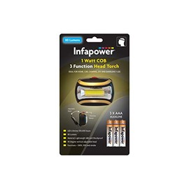 Infapower COB Head Torch, 1 W, Black