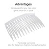 Lawie 20 Pack Clear Small Plastic Hair Side Comb With