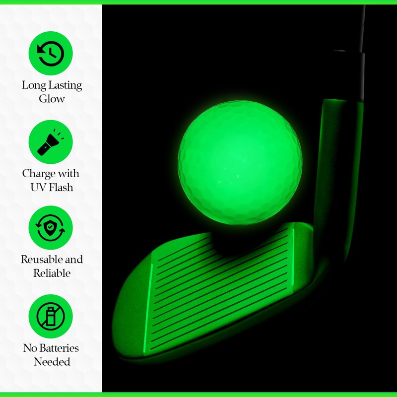 Reclaiming Par Glow in The Dark Golf Balls, Practice Golf