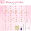 Kit de 240 uñas postizas francesas blancas para prensar, extensiones