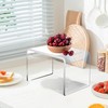 Jusalpha Heavy Duty Acrylic Shower Stool, Clear Acrylic Stands for