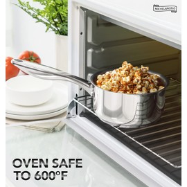 MICHELANGELO Stainless Steel Saucepan Set 1Qt & 2Qt, Premium German Technology Sauce Pans 2 Piece, 18/10 Stainless Steel Sauce Pan Set, Induction Compatible