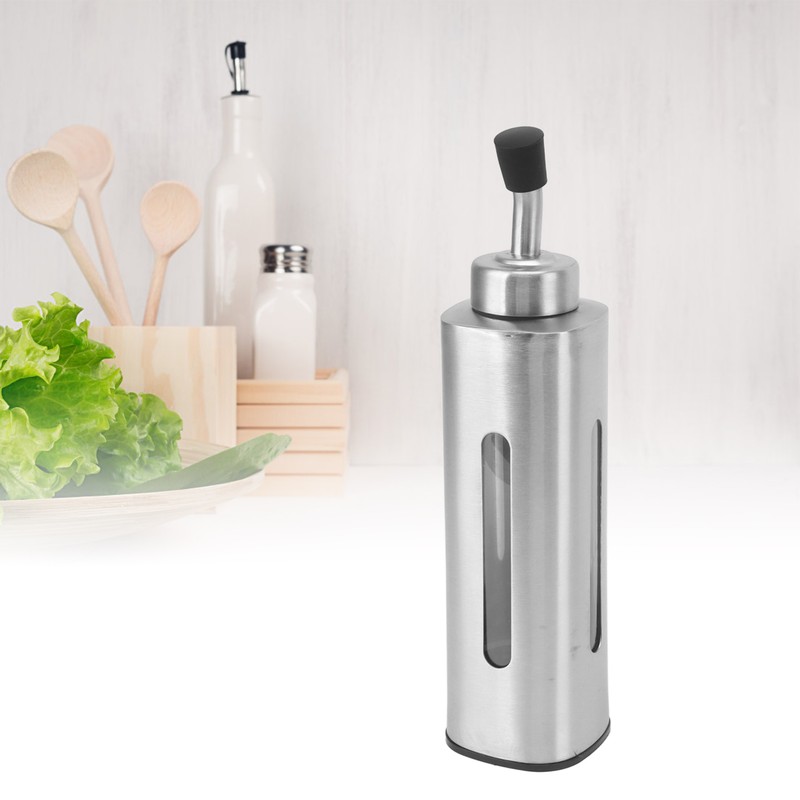 220ml Oil Dispenser Bottle Stainless Steel Oil Bottle Sauce Container