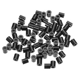PATIKIL M3 Black ABS ID 3.2mm OD 7mm Length 9mm Nylon Round Spacer Washers 120pcs Plastic Spacer Rubber Nut Thread for M3 Screws Socket