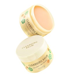 Set of 2 Flowers | Melting Cleansing Balm (Okra) 2.5 oz (70 g) Moisturizing, Vitamin E Derivative Blend, Makeup Remover, Warming Balm, Natural Orange Scent, Additive-free, Organic, Natural Skin Care