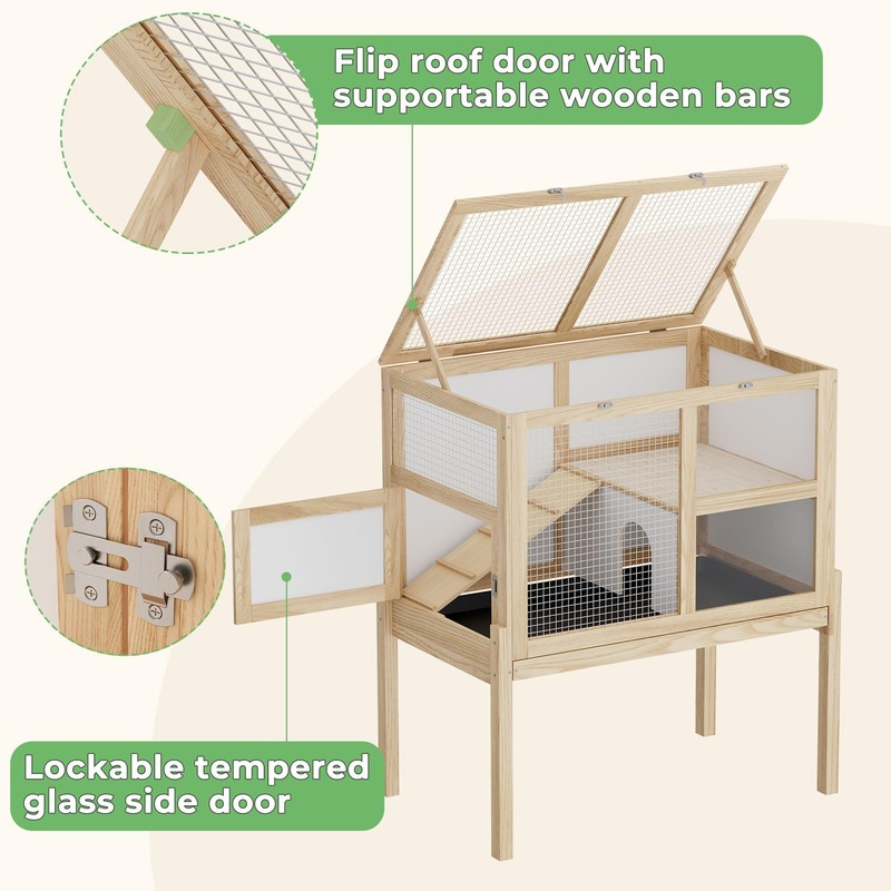 Timechee Guinea Pig Cages for 2, Small Animals Rabbit Cages