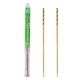 HLOFIZI Brocas extralargas de 5/16 x 12 pulgadas (paquete de 2), broca de avión M2 HSS negro y dorado para madera, plástico, lámina de metal fina