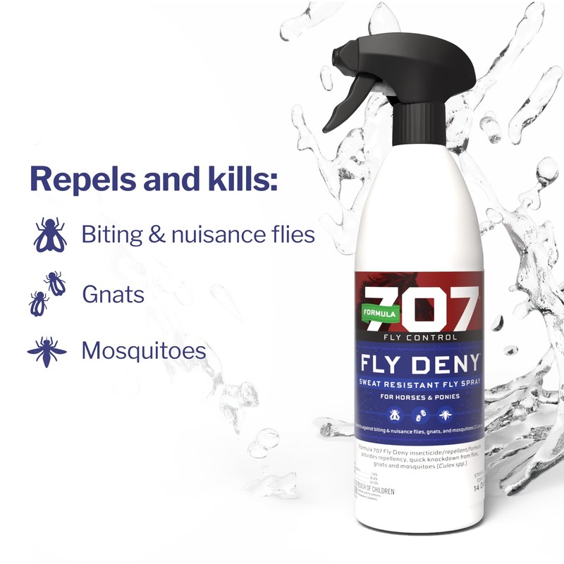 Formula 707 Fly Deny Spray for Horses & Ponies, Sweat-Resistant