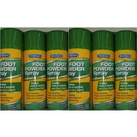 Lot of 6 XTRA CARE CORN STARCH FOOT POWDER SPRAY ODOR CONTROL SOOTHING 3 oz ea