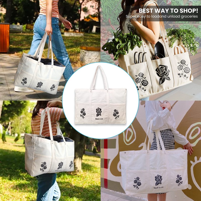 Adalex Global Extra Large Canvas Tote Bag for Women Men
