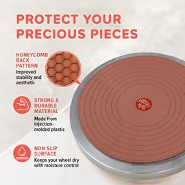 Pottery Head Pottery Bats for Pottery Wheel - Set of 3 Round 12" Pottery Wheel Bats with Guiding Lines - Clay Tools, Ceramic Tools & Pottery Wheel Accessories - Universal Pottery Bats for Throwing