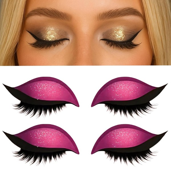 Lazy Eye Shadow Eyelash Patch, 2025 New Eyeshadow Eyelash Stickers,Contains