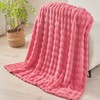 NEWCOSPLAY Throw Blanket for Couch Coral Pink Super Soft Flannel