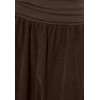 Caspar RO004 Women's Corduroy Skirt Knee-Length, dark brown