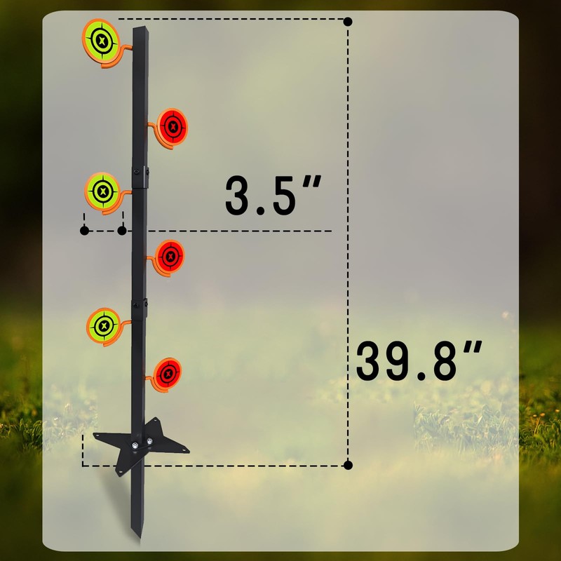 AIMAX OUTDOOR Dueling Tree Target Kit for .22 Rimfire, Metal