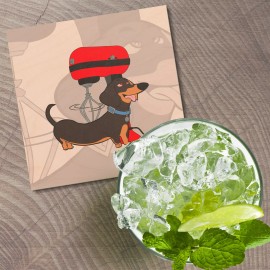 Unbranded The Secret Life of Pets Cartoon Buddy 4'' X 4'' Square Wooden Coaster