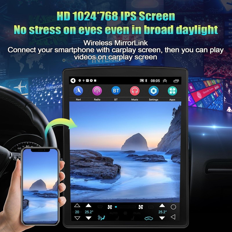 Android 13 Car Stereo for Dodge Grand Caravan 2011-2020 /Chrysler