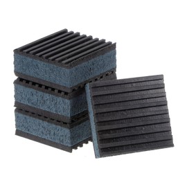 sourcing map 4pcs Rubber Anti Vibration Pads 2" x 2" x 7/8" Isolation Vibration Absorbing Pad Damping Mat Anti-Skid Noise with EVA Center for Air Compressor Conditioner Treadmill Washer