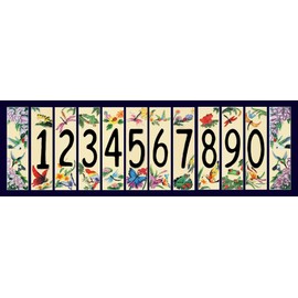 Natural Series 6 - Decorative Ceramic Art Tile - House Number - 2"x8.5"En Vogue