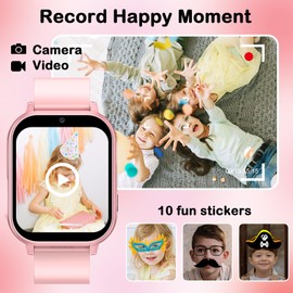 PTHTECHUS® Smart Watch for Kids Toys for 4-14 Ys Boys and Girls with 22 Games HD Camera Video Music Player Pedometer Alarm Clock Study Cards Audiostory Habit Tracking Smartwatches for Children