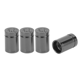 VekAuto Pack of 4 Tyre Valve Caps, 11 x 17 mm Car Wheel Valve Cap, Universal for Car, Bicycle, Motorcycle, Anti-Crash Aluminium Alloy Grey Tyre Valve Cover Valve Cap