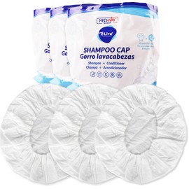MedVance No Rinse Shampoo Cap | Rinse Free Shower Cap that Shampoos & Conditions | PH Balanced & Hypoallergenic Waterless Hair Wash | 3 Pack