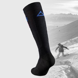 DOGMA Snow Eater Snowboard Socks Merino Wool Performance Ski Socks Warm Merino Socks for Winter Sports, Tiger 3.0