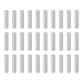 HARFINGTON 50pcs Dowel Pins M6(6mm) x 32mm 304 Stainless Steel Cylindrical Shelf Support Peg Pin Rod Fasten Elements for Metal Devices Wood Furniture DIY Installation, Silver