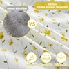 Softan Yellow Floral Sheets for Queen Size Bed Printed Bed