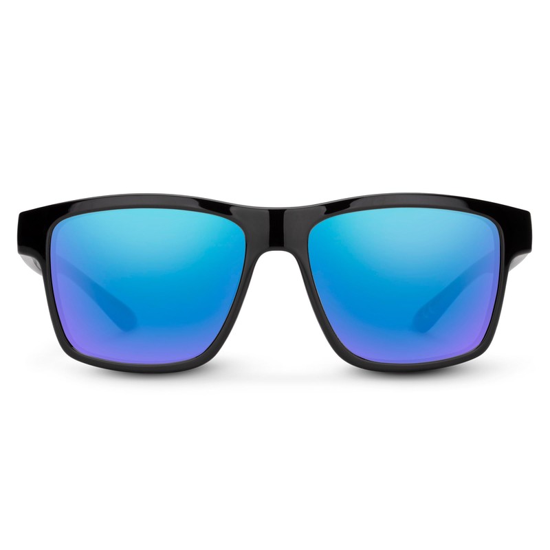 Suncloud A-Team Polarized Sunglasses,Black/Polarized Blue Mirror,One Size