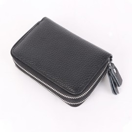 Women's Genuine Leather Purse, Women's Leather Wallet with 10 Card Slots, Women's Genuine Leather Wallet for RFID/NFC, Women's Genuine Leather Wallet with Credit Card Holder, Leather Wallet for Mini