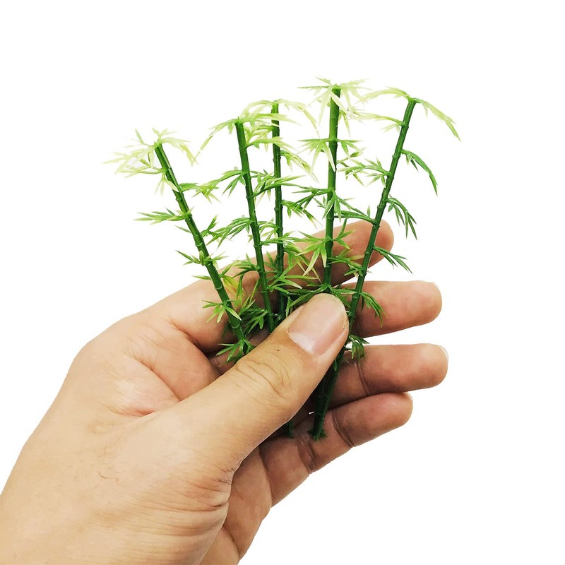 Cayway Model Bamboo Trees, 2 Size Green Plastic Bamboo Trees