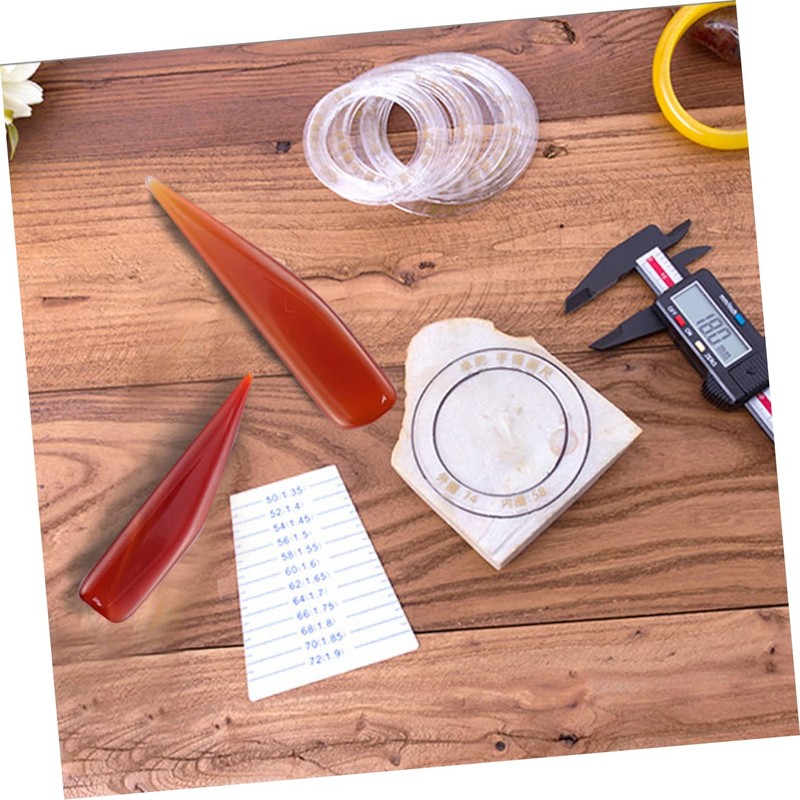VILLFUL 3pcs Agate Jewelry Polishing Tool Set Gold Silver Ring