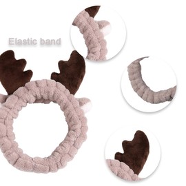 Pack of 5 Hair Bands, Makeup Headbands, Elastic for Washing Facial Shower, Spa Mask, Yoga, Sports, Skin Care (Brown, Grey, Khaki)